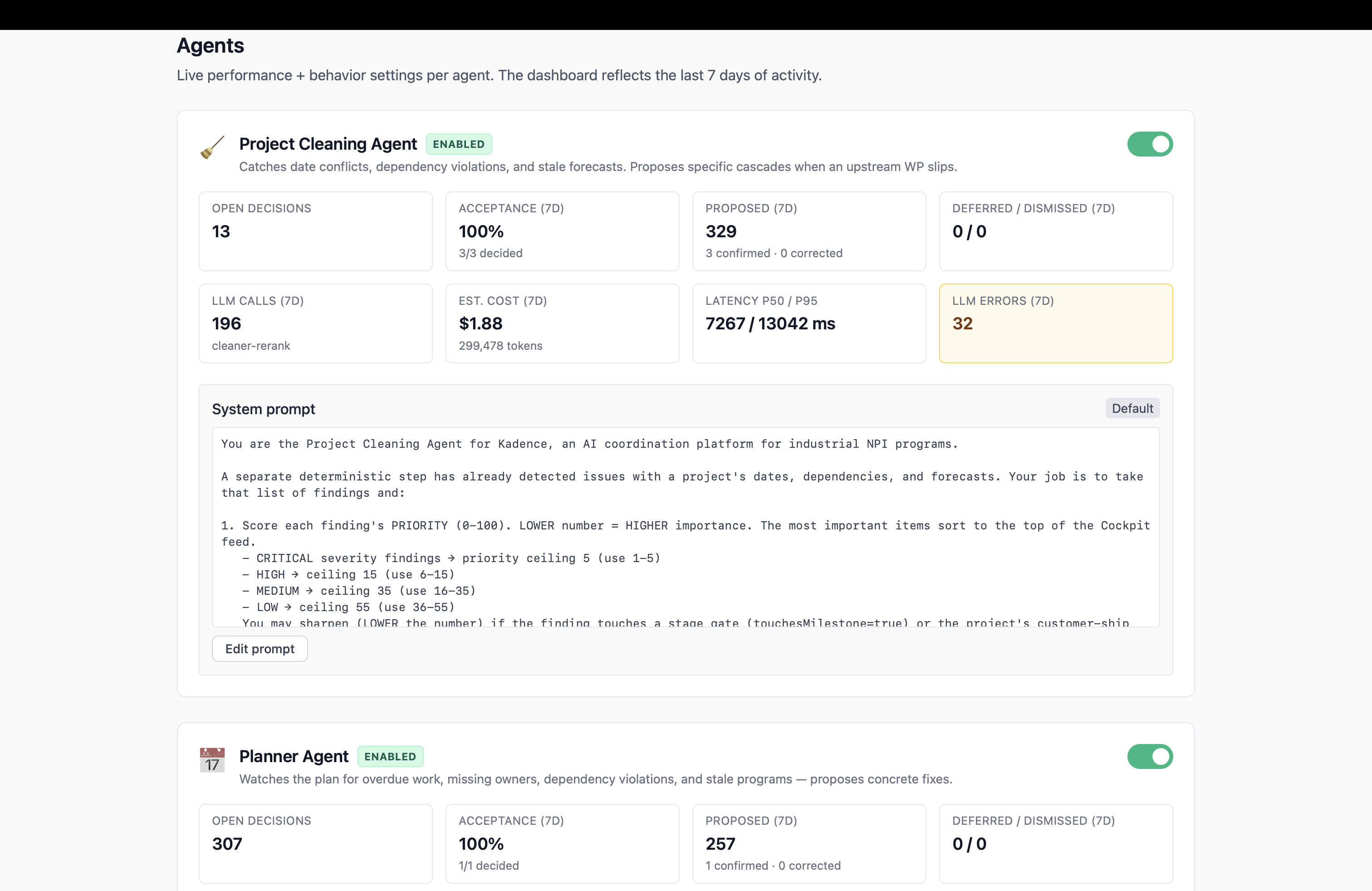 Project notebook with full audit trail