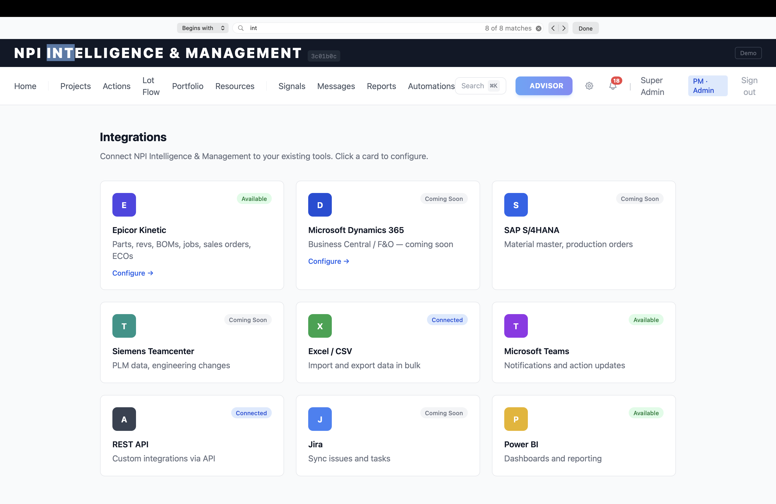 MES, ERP, PLM data connected